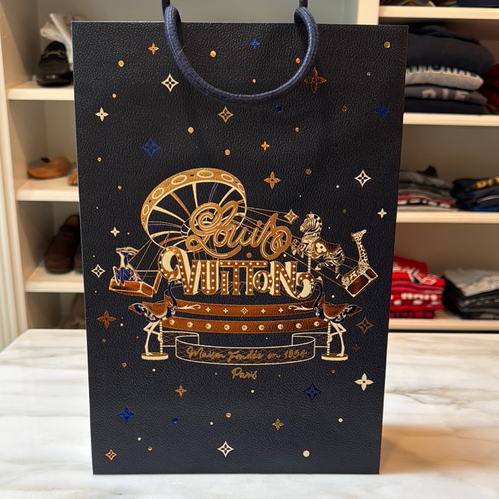 Louis Vuitton Black and Gold Gift Bag